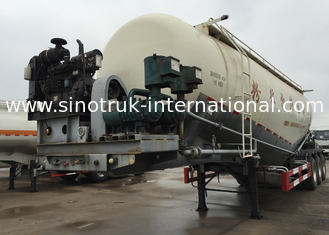 SINOTRUK 58000L Semi Trailer Truck Bulk Cement Tank Carrier Trailer SGS Approval