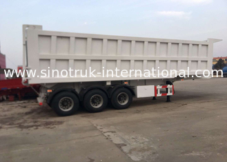 60 Tons SINOTRUK 25-45CBM Semi Truck Dump Trailer With Stable Performance