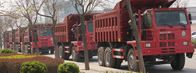 10 ρόδες φορτηγό απορρίψεων 70 τόνου με το μονομερές υψηλής αντοχής αμάξι σκελετών