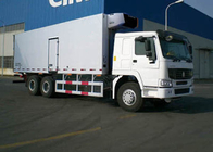 SINOTRUK 25 κατεψυγμένων τόνοι φορτηγών τροφίμων LHD 6X4, φορτηγό κιβωτίων ψυγείων