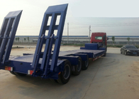 Ημι φορτηγό 3 άξονες 70Tons 15m ρυμουλκών χαμηλός-κρεβατιών για τη μηχανή κατασκευής φόρτωσης
