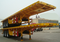 Επίπεδης βάσης ημι φορτηγό 3 άξονες 30-60Tons 13m ρυμουλκών για το εμπορευματοκιβώτιο φόρτωσης