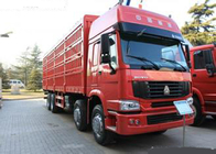 12 φορτηγό σώματος πασσάλων φορτίου ροδών LHD Euro2 336HP/φορτηγό εμπορευματοκιβωτίων ζωικού κεφαλαίου