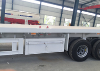 Επίπεδης βάσης ημι φορτηγό 3 ρυμουλκών εμπορευματοκιβώτιο αξόνων που φέρνει το βαρύ ρυμουλκό εξοπλισμού