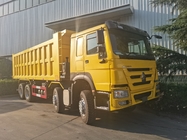 Tipper Howo Sinotruk φορτηγό απορρίψεων 12 ρόδες 400Hp 8 × 4 να εξαγάγει RHD κίτρινο