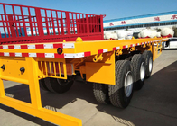 Εμπορευματοκιβώτιο που φέρνει το επίπεδο φορτηγό ρυμουλκών κρεβατιών ημι με 3 άξονες 30-60 τόνοι 13m