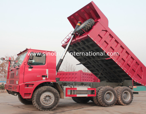 Tipper φορτηγό απορρίψεων SINOTRUK HOWO 70 να εξαγάγει LHD 371HP 70tons ZZ5707S3640AJ