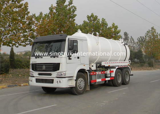 Καθαρίζοντας φορτηγό 16CBM LHD 6X4 Euro2 290HP αναρρόφησης λυμάτων εξοπλισμού υπονόμων,