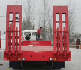 Χαμηλό φορτηγό 3 άξονες 80 τόνοι 17m ρυμουλκών κρεβατιών ημι για τη μηχανή κατασκευής φόρτωσης