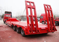 Χαμηλό φορτηγό 3 άξονες 80 τόνοι 17m ρυμουλκών κρεβατιών ημι για τη μηχανή κατασκευής φόρτωσης