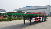 Επίπεδης βάσης ημι φορτηγό 3 άξονες 30-60Tons 13m ρυμουλκών για τη φόρτωση εμπορευματοκιβωτίων