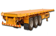 Επίπεδης βάσης ημι φορτηγό 3 άξονες 50Tons 13m ρυμουλκών για τη φόρτωση εμπορευματοκιβωτίων