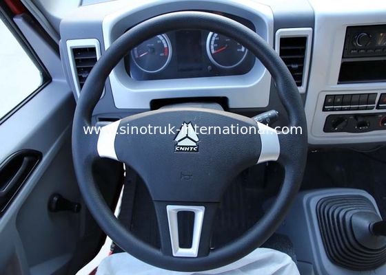 Φορτηγά SINOTRUK HOWO καθήκοντος κόκκινου φωτός 4.5 τόνοι με τη μηχανή 490Xichai