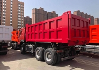 Τύπος φορτηγών απορρίψεων κόκκινου χρώματος SINOTRUK HOWO 6x4 266HP LHD