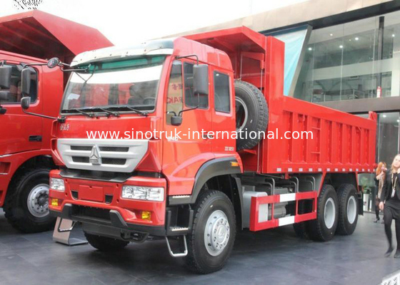 30 - 40 Tipper 6X4 LHD τόνοι φορτηγών απορρίψεων με το μέτωπο 10-25CBM που ανυψώνει τον υδραυλικό κύλινδρο