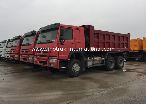 266HP 10 Tipper ροδών τύπος φορτηγών απορρίψεων RHD Τ που ανυψώνει την υψηλή ικανότητα φόρτωσης