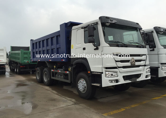 266HP 10 Tipper ροδών τύπος φορτηγών απορρίψεων RHD Τ που ανυψώνει την υψηλή ικανότητα φόρτωσης
