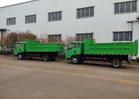 Πράσινος Tipper υψηλής αντοχής χάλυβας Howo 116hp φορτηγών απορρίψεων