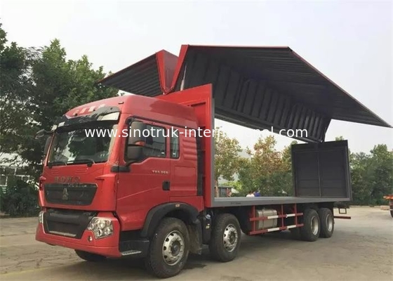 8X4 LHD Wing Van Cargo Truck εμπορικά οχήματα ικανότητας φόρτωσης φορτίου μεγάλα