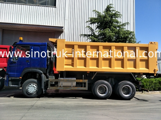 Μπλε κίτρινο TIPPER SINOTRUK HOWO 400HP 6x4 ευρώ ΙΙ ΦΟΡΤΗΓΏΝ ΑΠΟΡΡΊΨΕΩΝ LHD