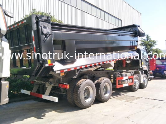 Tipper Sinotruk HOWO φορτηγό απορρίψεων 8X4 371hp 12 ρόδες μαύρο N7 ZZ3317V386JB1R