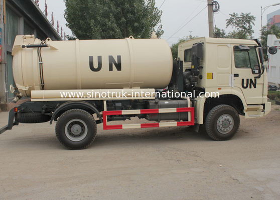 Φορτηγό 10000L LHD 4X2, φορτηγά αναρρόφησης λυμάτων SINOTRUK HOWO υγρών αποβλήτων