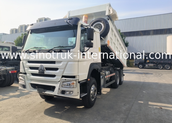 Sinotruk Howo Τρακ 380Hp 6 × 4 20CBM Λευκό με αυτόματη σανίδα