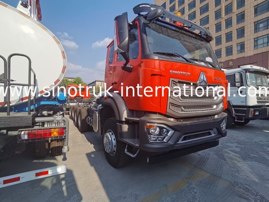 Sinotruk Νέο Howo Tipper Dump Truck Τάξι Weichai Μηχανή 6 × 4 LHD Πορτοκαλί χρώμα