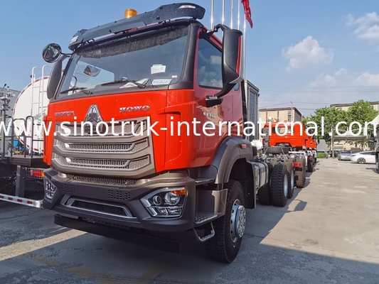 Sinotruk Νέο Howo Tipper Dump Truck Τάξι Weichai Μηχανή 6 × 4 LHD Πορτοκαλί χρώμα