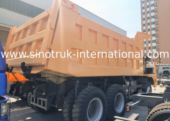 Sinotruk Howo Ορυχείο Τρακ 90Tons 6 × 4 Υψηλής αντοχής χάλυβα φορτηγό σώμα