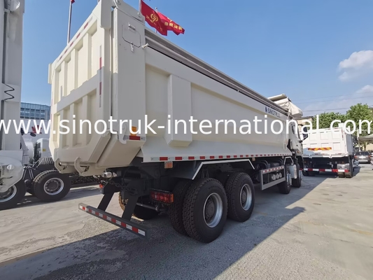 Sinotruk HOHAN Νέο HOWO 8X4 Dump Truck 380hp 12 τροχών Λευκό H77L ZZ3317V386JB1R τύπου U