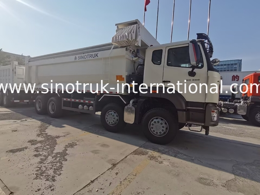 Sinotruk HOHAN Νέο HOWO 8X4 Dump Truck 380hp 12 τροχών Λευκό H77L ZZ3317V386JB1R τύπου U