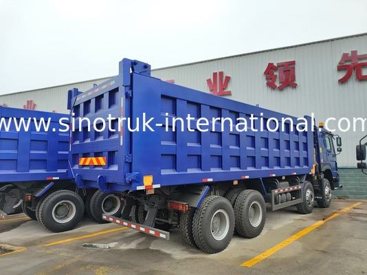 8X4 Blue Tipper Dump Truck 380hp 12 τροχών Λευκό H77L ZZ3317V3567B1 Τύπος U