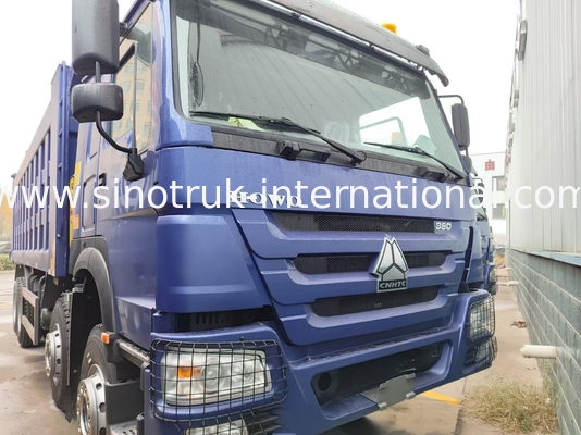 8X4 Blue Tipper Dump Truck 380hp 12 τροχών Λευκό H77L ZZ3317V3567B1 Τύπος U