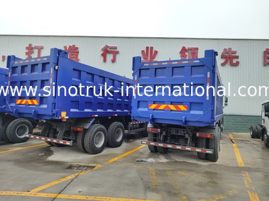 8X4 Blue Tipper Dump Truck 380hp 12 τροχών Λευκό H77L ZZ3317V3567B1 Τύπος U