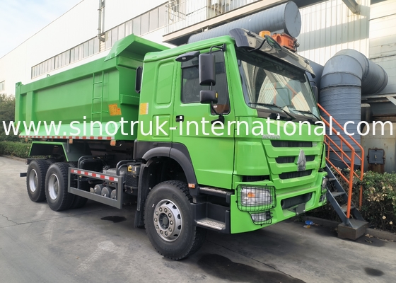 Sinotruk Howo Τελαχιστήρας 380HP 6 × 4 U σχήμα Φορτηγό σώμα Πράσινο χρώμα