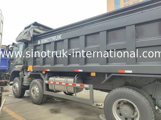 HOWO NX 380HP RHD Black Tipper Dump Truck Με Πλακέτα Τάμπαλιν