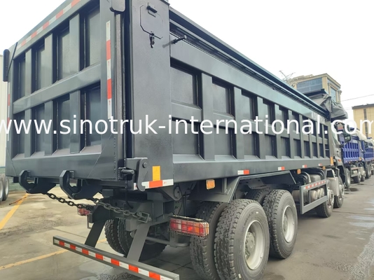 HOWO NX 380HP RHD Black Tipper Dump Truck Με Πλακέτα Τάμπαλιν