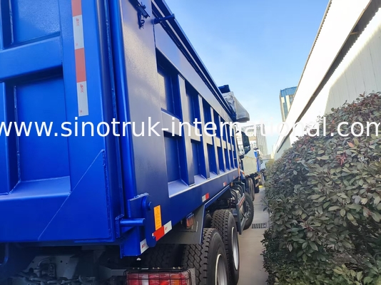 Δυνατό Πολυδιάστατο HOWO 6x4 380HP Μπλε φορτηγό με 20CBM τετραγωνικό κιβώτιο φορτίου και αδιάβροχη πλαστική