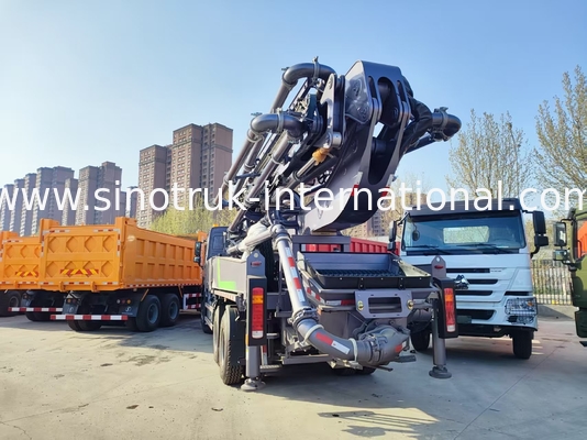 Υψηλή Αυτονομία HOWO 380HP Smart Pump Trucks 52m Boom 6x4 Έλξη για απαράμιλλη κάθετη χύση