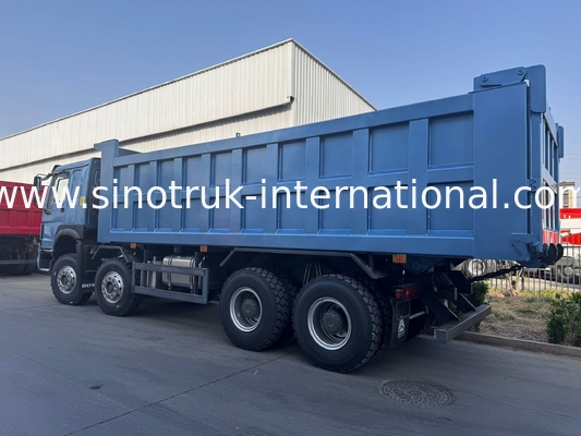 380hp Sinotruk Howo 8x4 Dump Truck 12 τροχούς HW76 ZZ3317V3567B1R RHD κομψό μπλε