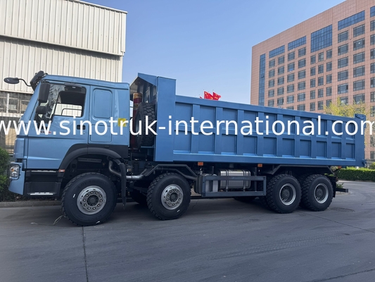 380hp Sinotruk Howo 8x4 Dump Truck 12 τροχούς HW76 ZZ3317V3567B1R RHD κομψό μπλε