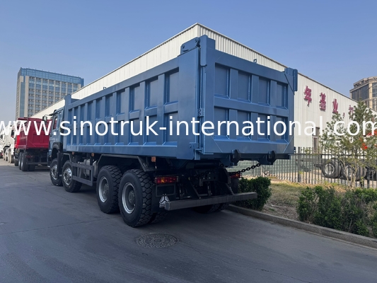 380hp Sinotruk Howo 8x4 Dump Truck 12 τροχούς HW76 ZZ3317V3567B1R RHD κομψό μπλε