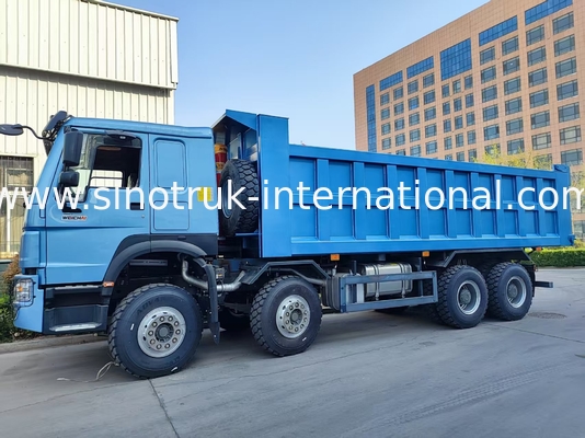 Συγκλονιστικό μπλε HOWO 8×4 380HP 26.91CBM φορτηγό όπου η δύναμη συναντά την ακρίβεια σε κάθε φορτίο!