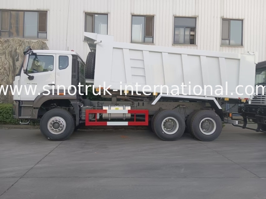 2 επιβάτες Sinotruk Hohan Tipper Dump Truck Weichai Μηχανή 6 × 4 LHD 380HP με χειροκίνητο σύστημα μετάδοσης