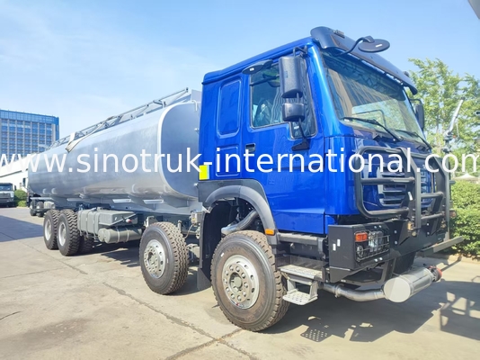 Υψηλής ισχύος HOWO 8*4 400HP LHD φορτηγό καυσίμου 40CBM Διπλό σύστημα δεξαμενής για τη διανομή καυσίμου μεγάλης απόστασης