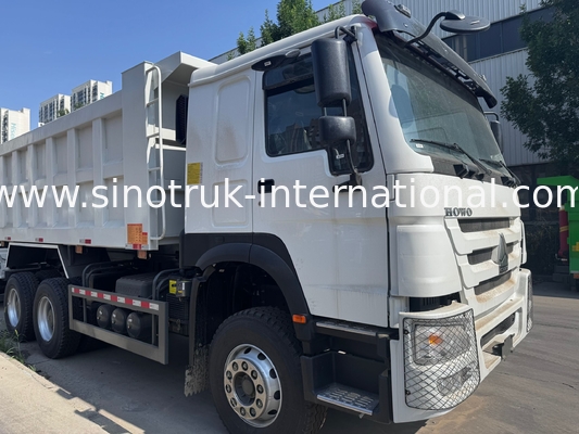 Κινητήρας SINOTRUK 371HP 6 × 4 LHD HOWO Ανατρεπόμενο Φορτηγό Λευκό 19-20CBM Μεσαίας Ανύψωσης