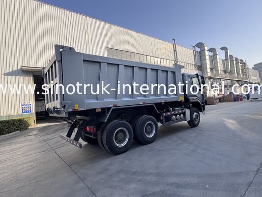 SINOTRUK HOHAN Νέο Howo Tiper Dump Truck Μέση ανύψωση 6 × 4 RHD Κουτί φορτίου 19-20CBM Προσαρμοσμένο χρώμα Διαμάντι Ασημένιο 400HP