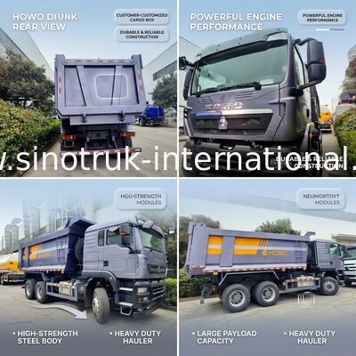 SINOTRUK Heavy Duty Hauler TX Tipper Dump Truck με κινητήρα 380HP, χωρητικότητα φόρτωσης 30-40 τόνων και μεσαίου τύπου ανύψωσης