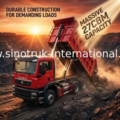 SINOTRUK 6*4 φορτηγό με κατεβάστρα για το πρότυπο εκπομπών Euro 2 και τις βαριές μεταφορές